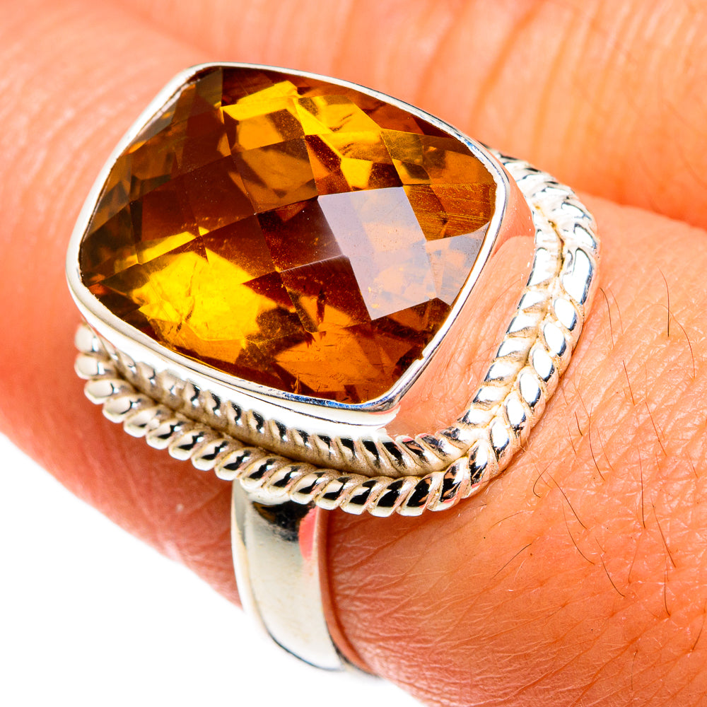 Mandarin Citrine Rings handcrafted by Ana Silver Co - RING77858