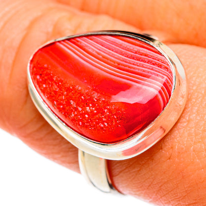Pink Agate Druzy Rings handcrafted by Ana Silver Co - RING77860