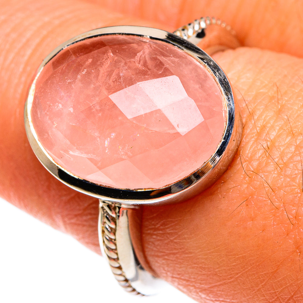 Rose Quartz Rings handcrafted by Ana Silver Co - RING77864
