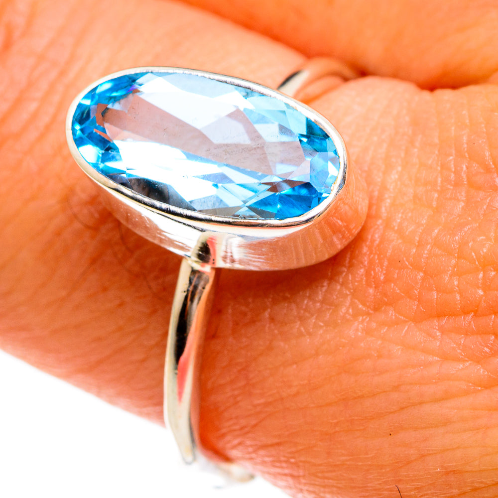 Blue Topaz Rings handcrafted by Ana Silver Co - RING77879