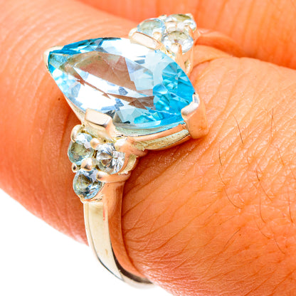 Blue Topaz Rings handcrafted by Ana Silver Co - RING77883