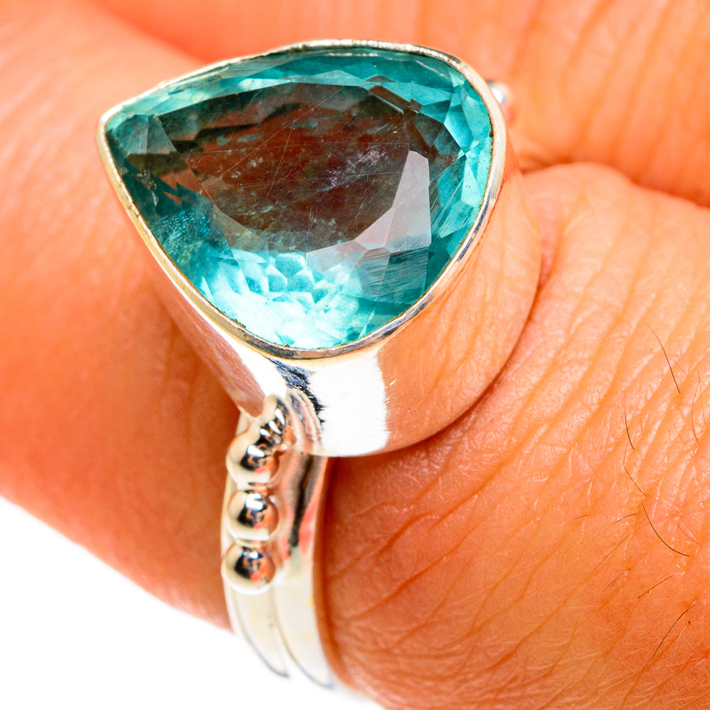 Blue Fluorite Rings handcrafted by Ana Silver Co - RING77884