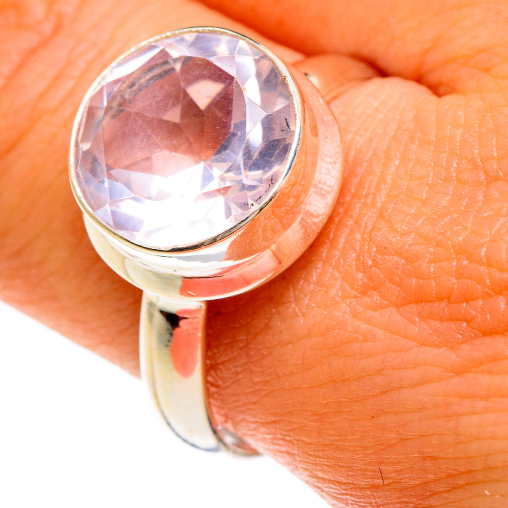 Rose Quartz Rings handcrafted by Ana Silver Co - RING77892