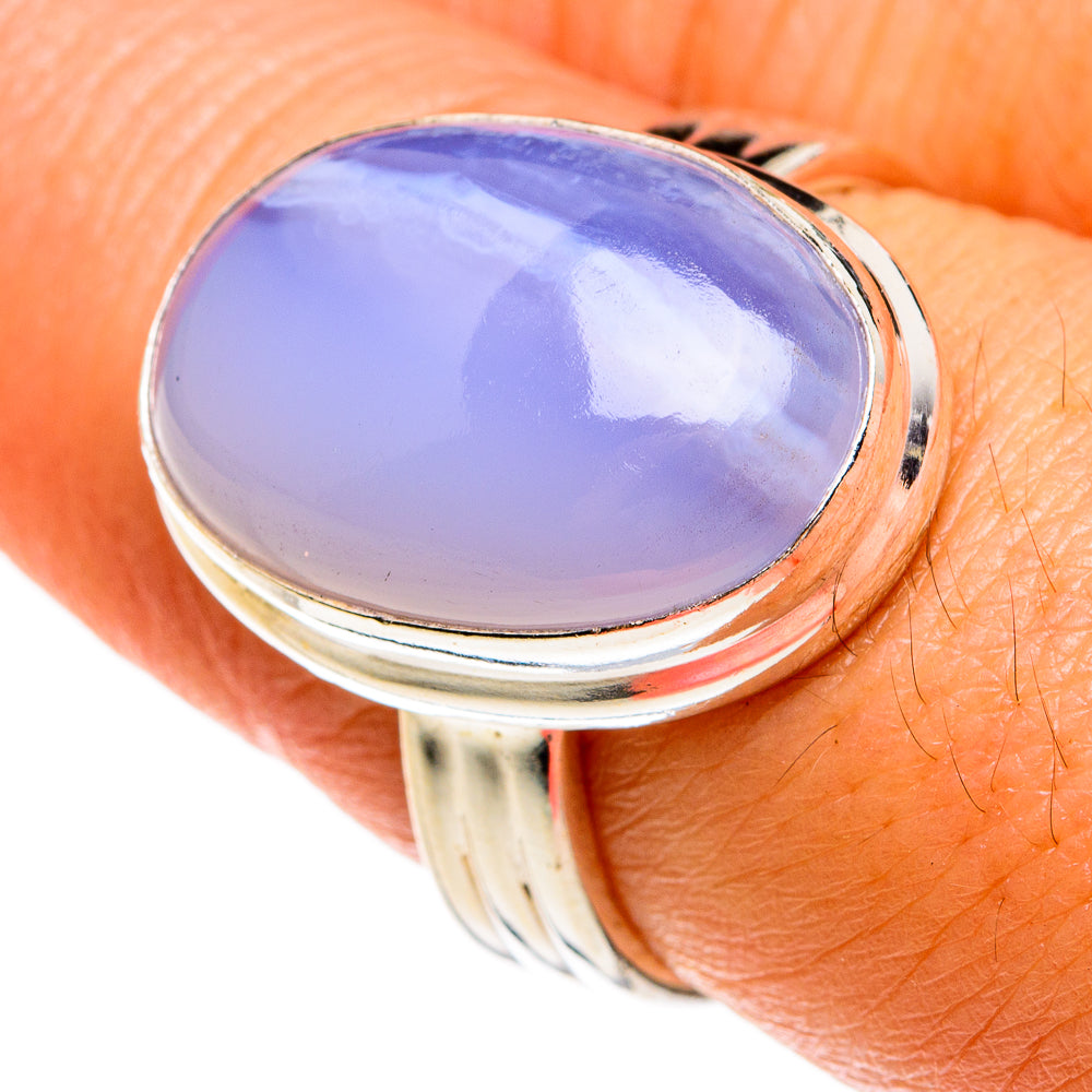 Blue Lace Agate Rings handcrafted by Ana Silver Co - RING77903