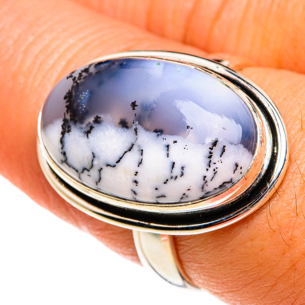 Dendritic Opal Rings handcrafted by Ana Silver Co - RING77906