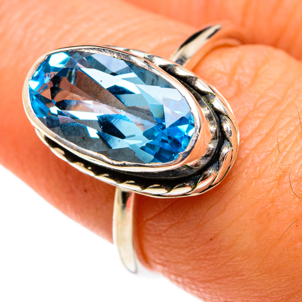 Blue Topaz Rings handcrafted by Ana Silver Co - RING77909