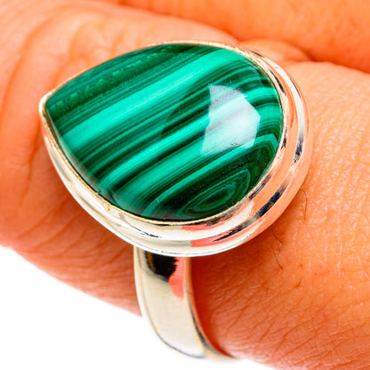 Malachite Rings handcrafted by Ana Silver Co - RING77915