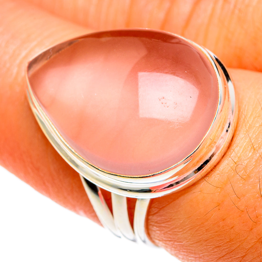 Rose Quartz Rings handcrafted by Ana Silver Co - RING77922