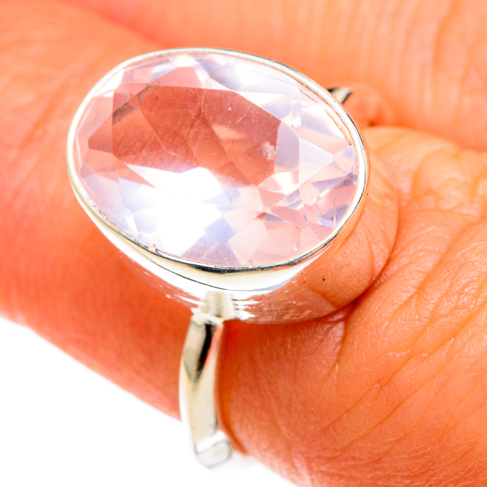 Rose Quartz Rings handcrafted by Ana Silver Co - RING77923