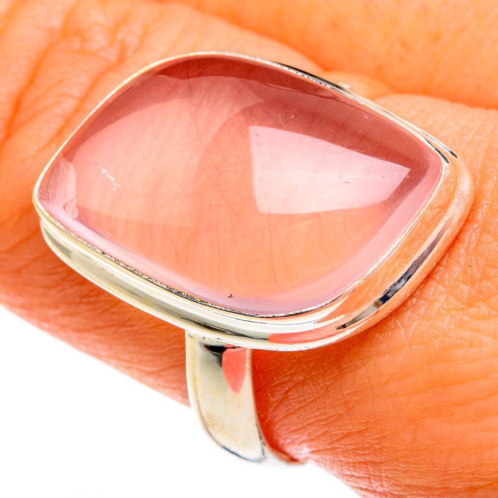 Rose Quartz Rings handcrafted by Ana Silver Co - RING77925