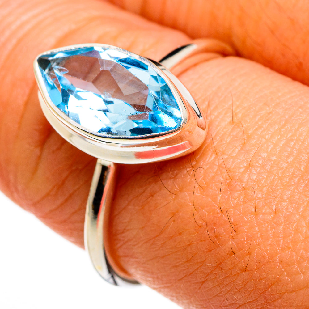 Blue Topaz Rings handcrafted by Ana Silver Co - RING77948