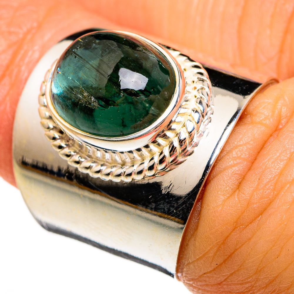 Green Tourmaline Rings handcrafted by Ana Silver Co - RING77950