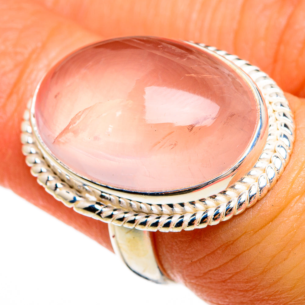 Rose Quartz Rings handcrafted by Ana Silver Co - RING77956