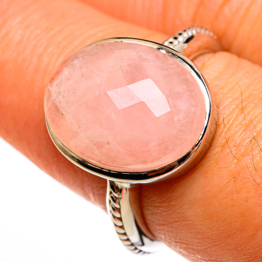 Rose Quartz Rings handcrafted by Ana Silver Co - RING77960