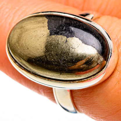 Pyrite In Magnetite (Healer's Gold) Rings handcrafted by Ana Silver Co - RING77967