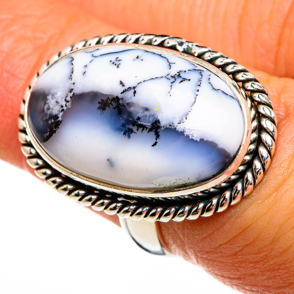 Dendritic Opal Rings handcrafted by Ana Silver Co - RING77976
