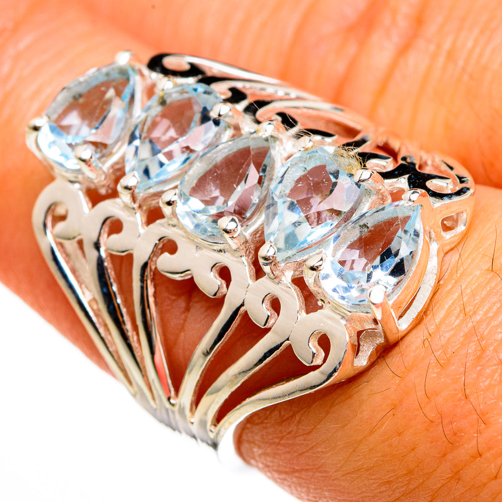 Blue Topaz Rings handcrafted by Ana Silver Co - RING77981