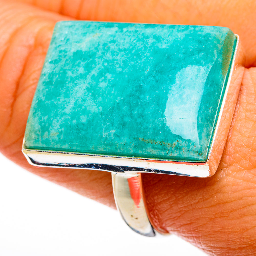 Peruvian Amazonite Rings handcrafted by Ana Silver Co - RING77991