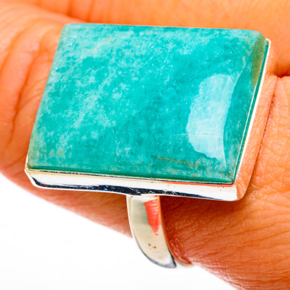 Peruvian Amazonite Rings handcrafted by Ana Silver Co - RING77991