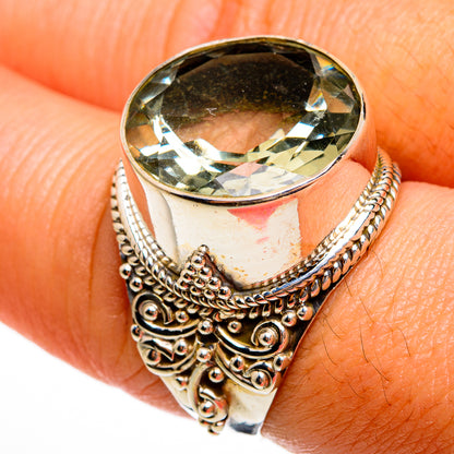Green Amethyst Rings handcrafted by Ana Silver Co - RING77994