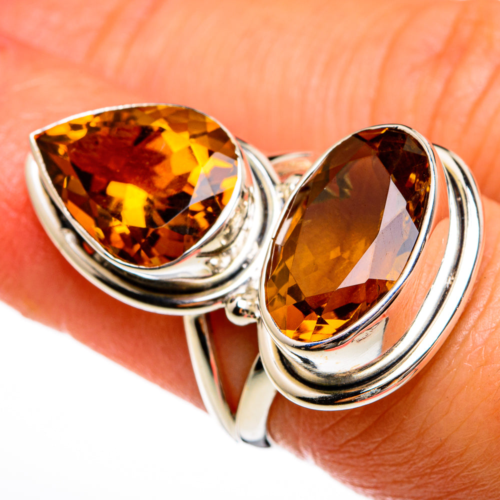 Mandarin Citrine Rings handcrafted by Ana Silver Co - RING78000