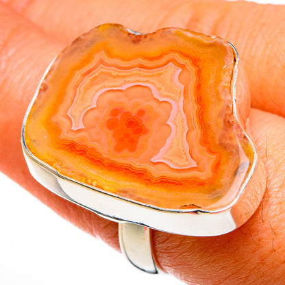 Orange Geode Slice Rings handcrafted by Ana Silver Co - RING78001