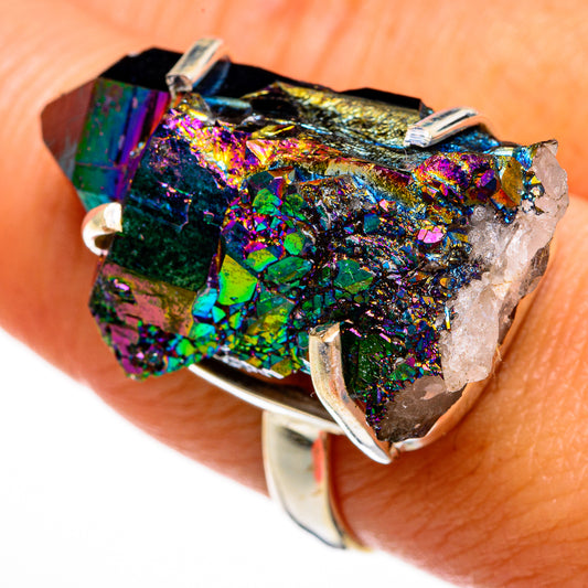 Titanium Sunshine Druzy Rings handcrafted by Ana Silver Co - RING78017