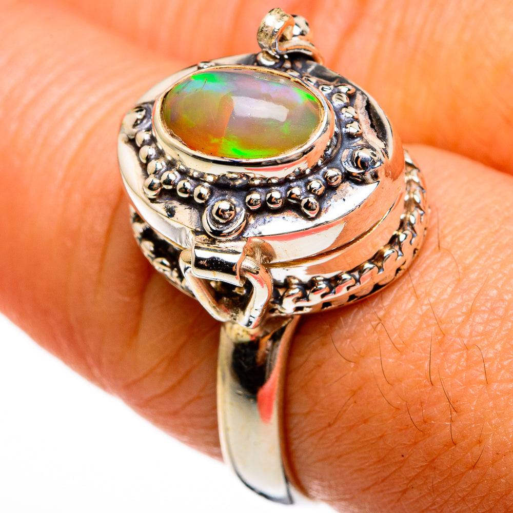 Ethiopian Opal Rings handcrafted by Ana Silver Co - RING78020
