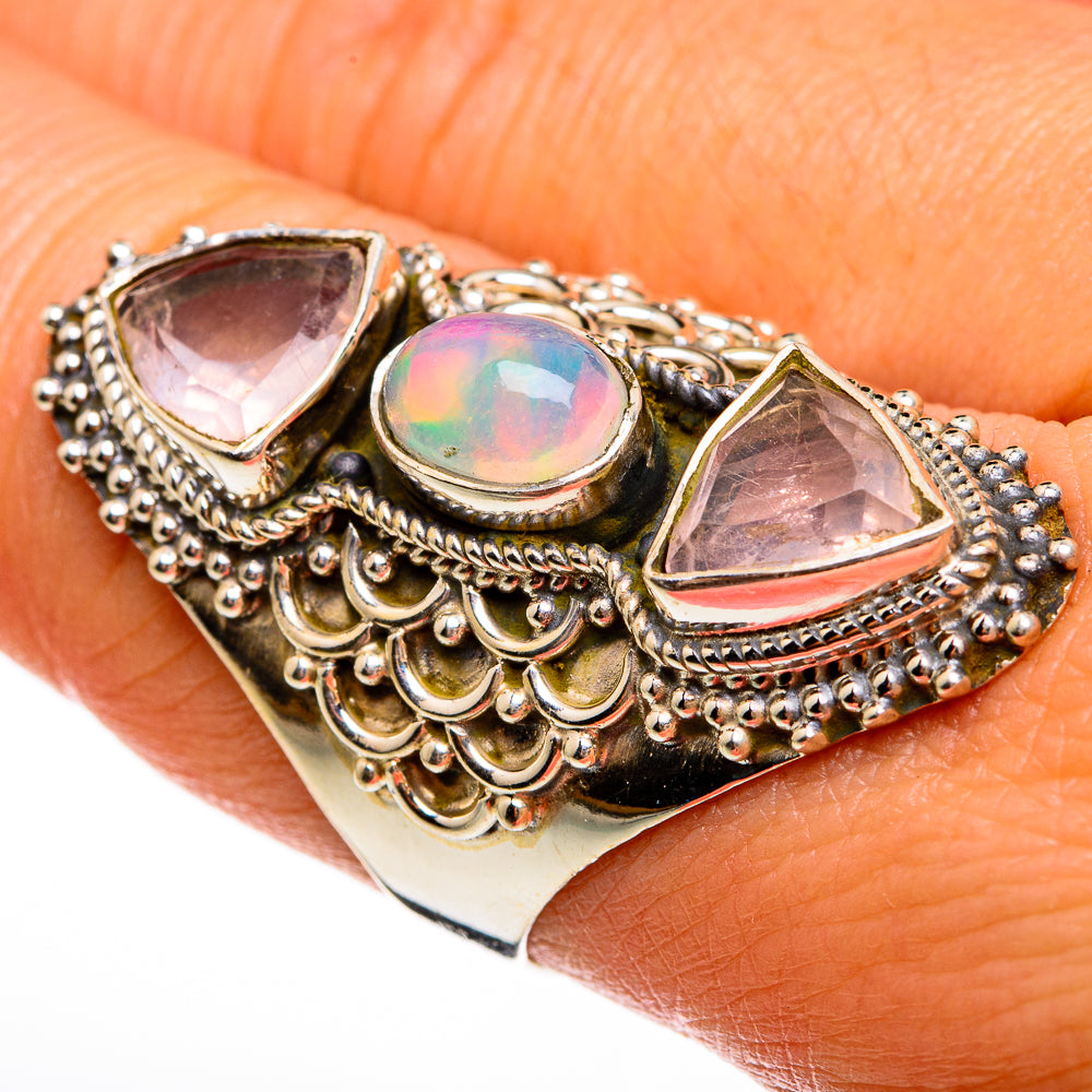 Ethiopian Opal Rings handcrafted by Ana Silver Co - RING78022