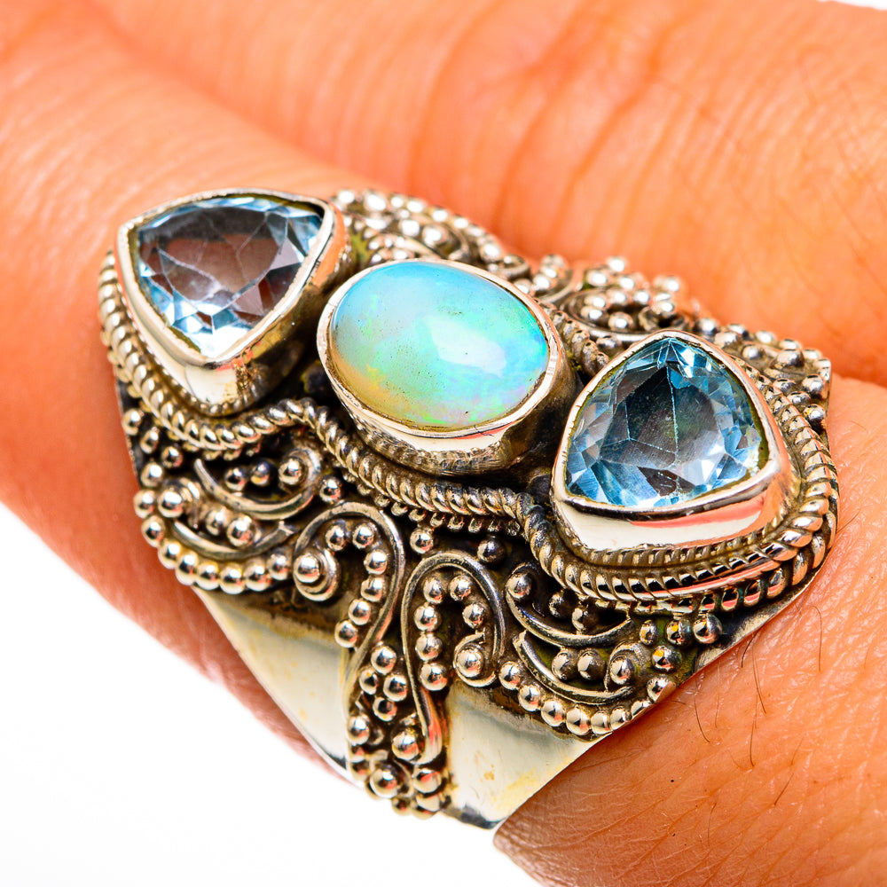 Ethiopian Opal Rings handcrafted by Ana Silver Co - RING78023