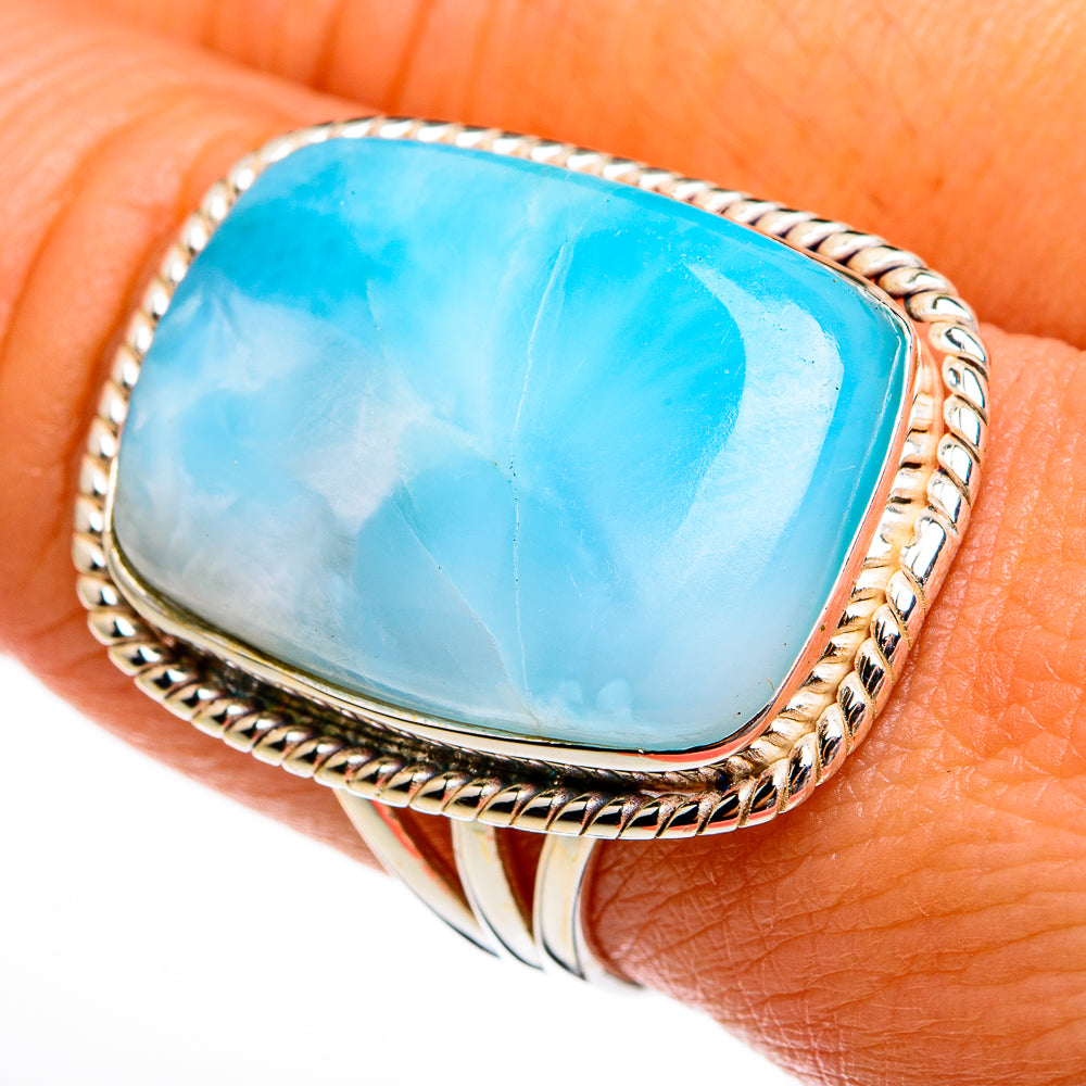 Larimar Rings handcrafted by Ana Silver Co - RING78028