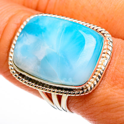 Larimar Rings handcrafted by Ana Silver Co - RING78028