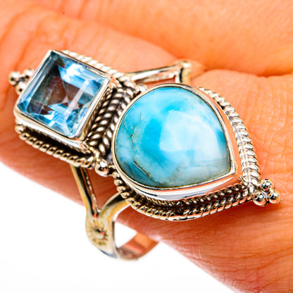 Larimar Rings handcrafted by Ana Silver Co - RING78032