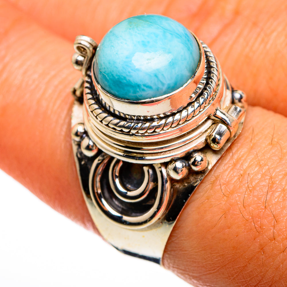 Larimar Rings handcrafted by Ana Silver Co - RING78034