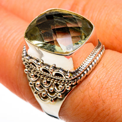 Green Amethyst Rings handcrafted by Ana Silver Co - RING78038
