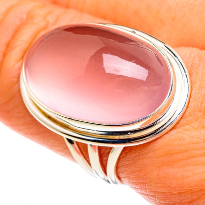 Rose Quartz Rings handcrafted by Ana Silver Co - RING78054