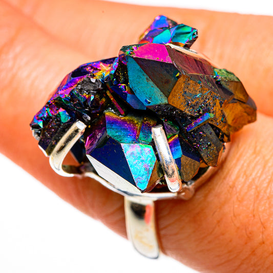 Titanium Sunshine Druzy Rings handcrafted by Ana Silver Co - RING78060