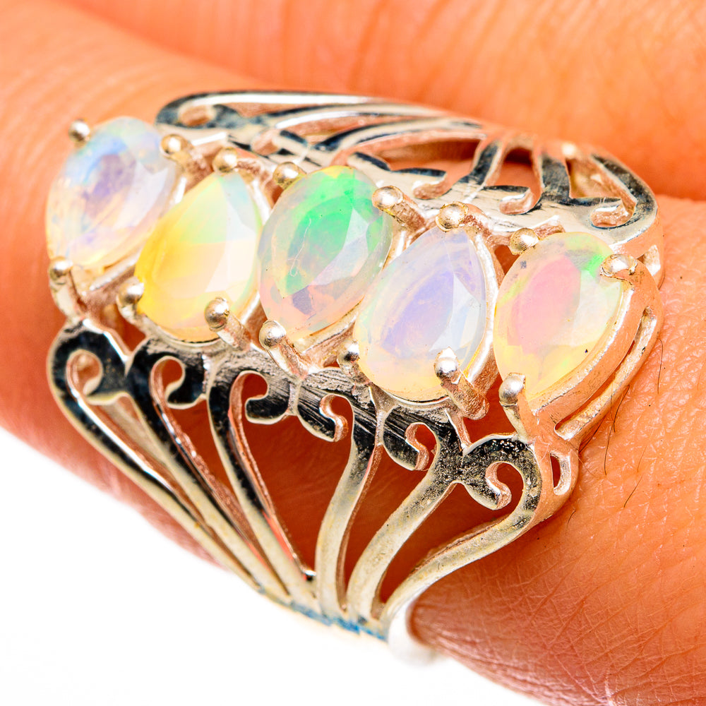 Ethiopian Opal Rings handcrafted by Ana Silver Co - RING78067