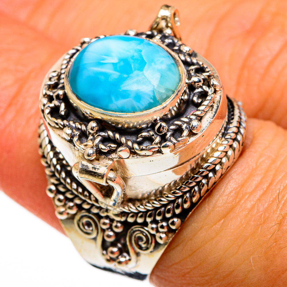 Larimar Rings handcrafted by Ana Silver Co - RING78069