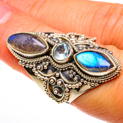 Labradorite Rings handcrafted by Ana Silver Co - RING78072
