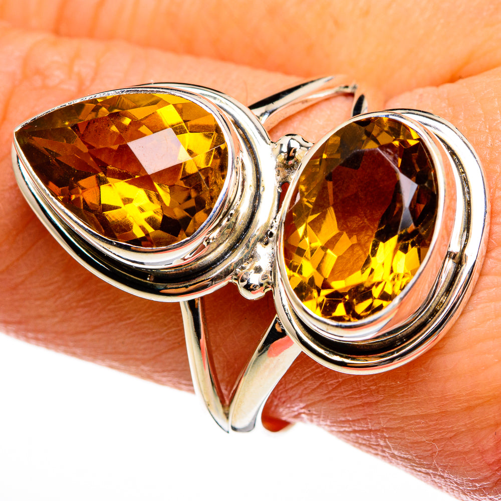 Mandarin Citrine Rings handcrafted by Ana Silver Co - RING78088