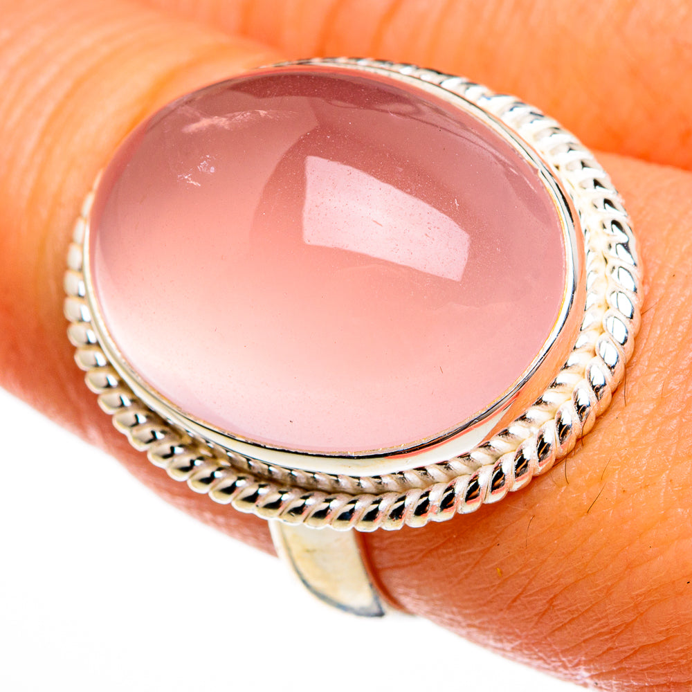 Rose Quartz Rings handcrafted by Ana Silver Co - RING78089