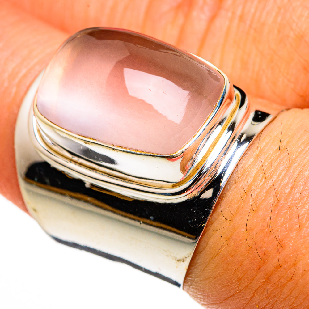 Rose Quartz Rings handcrafted by Ana Silver Co - RING78090
