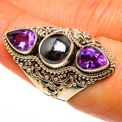 Hematite Rings handcrafted by Ana Silver Co - RING78092