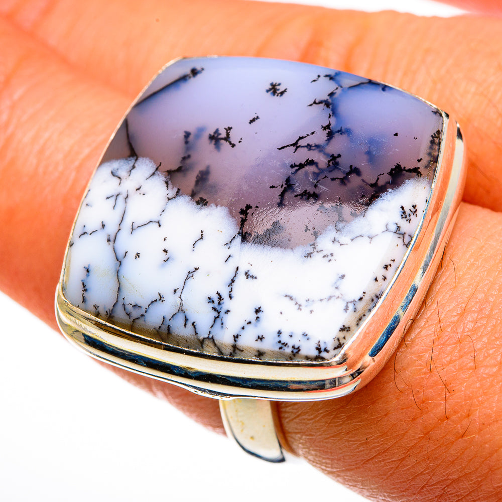 Dendritic Opal Rings handcrafted by Ana Silver Co - RING78099