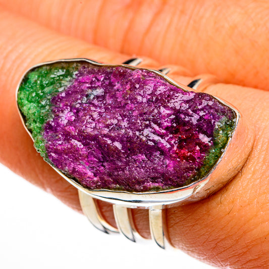 Ruby Zoisite Rings handcrafted by Ana Silver Co - RING78100