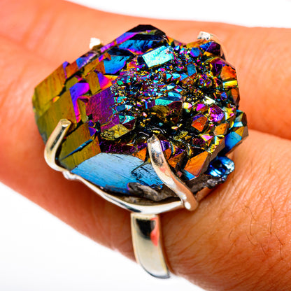 Titanium Sunshine Druzy Rings handcrafted by Ana Silver Co - RING78101