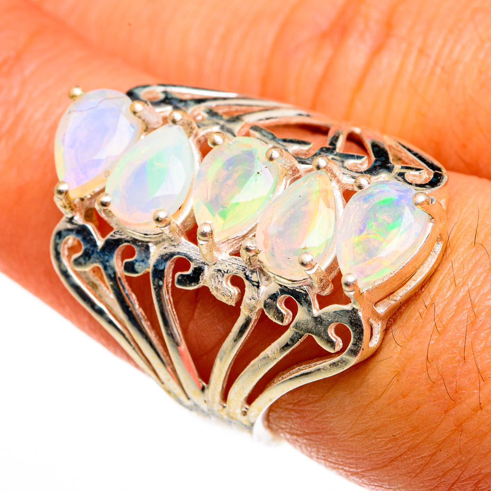 Ethiopian Opal Rings handcrafted by Ana Silver Co - RING78107