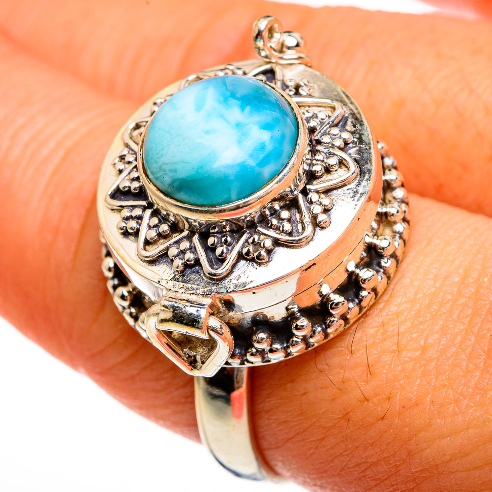 Larimar Rings handcrafted by Ana Silver Co - RING78112