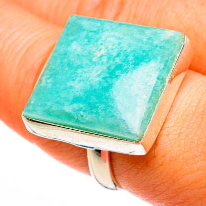 Peruvian Amazonite Rings handcrafted by Ana Silver Co - RING78115